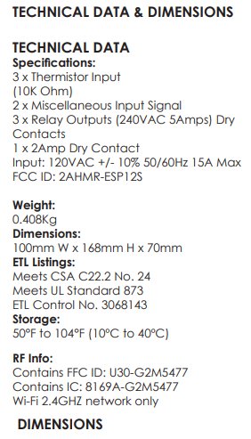 Technical Data and Dimensions