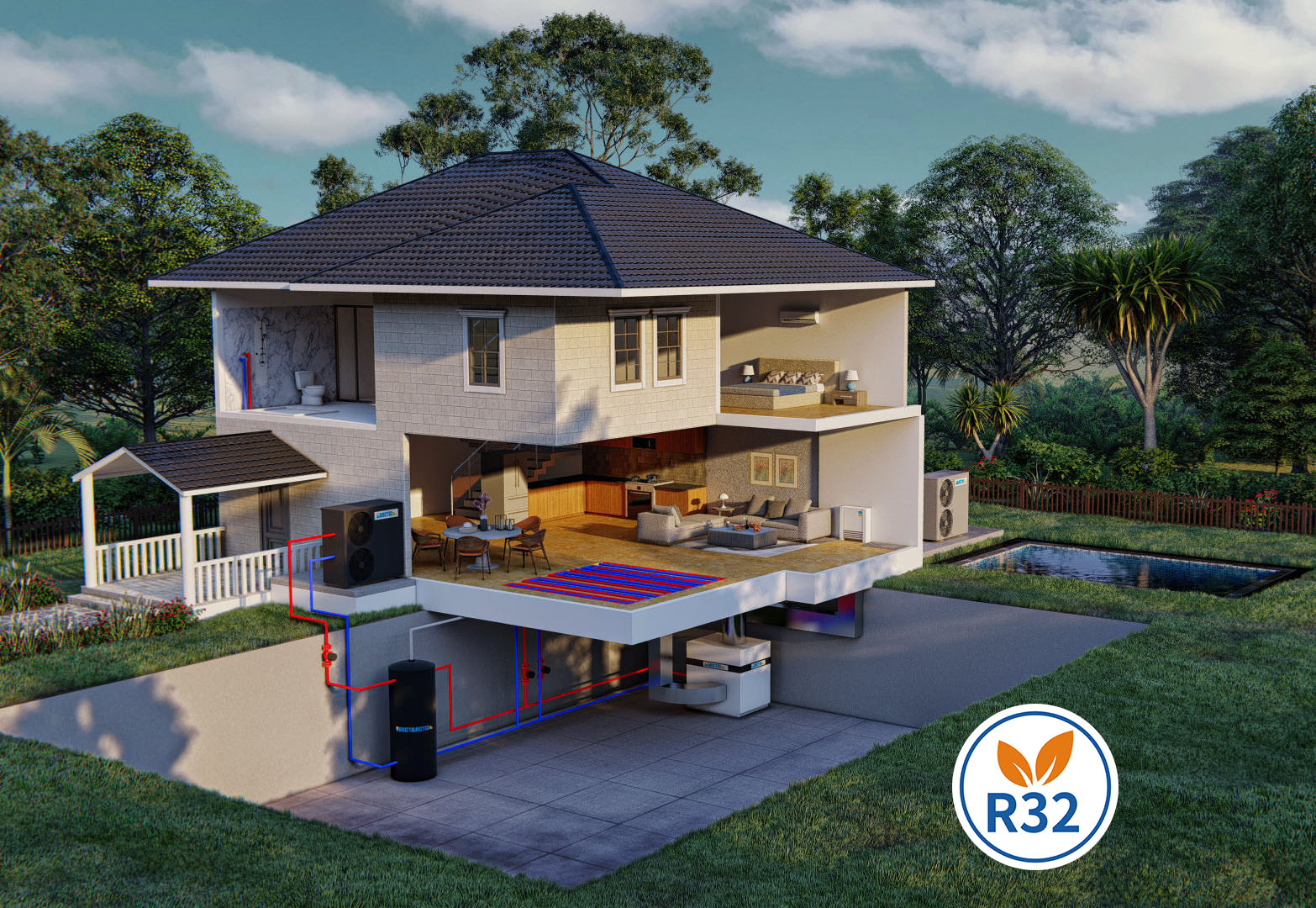 air-to-water heat pump