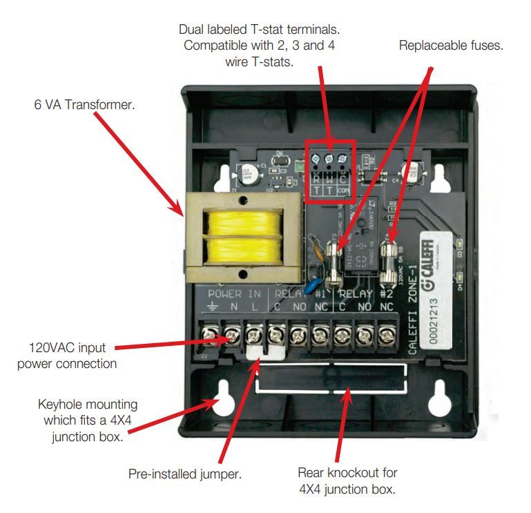 Caleffi ZSR101 - Z-one™ Relay (single zone)