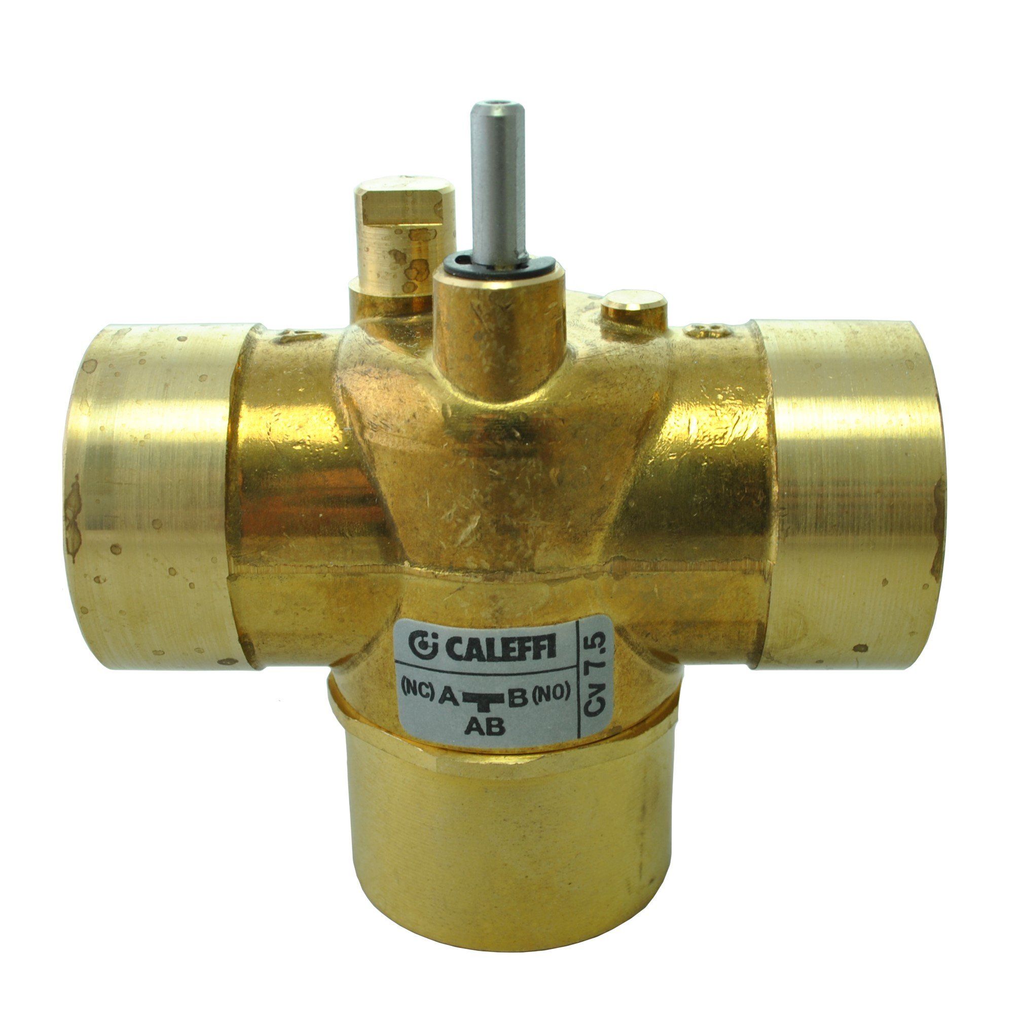 Caleffi Z-one - 1 1/4 Sweat 3-way Straight Valve Body for Motorized Zone Valves