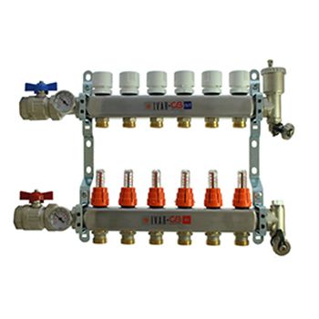 6 Port Manifold with 1/2
