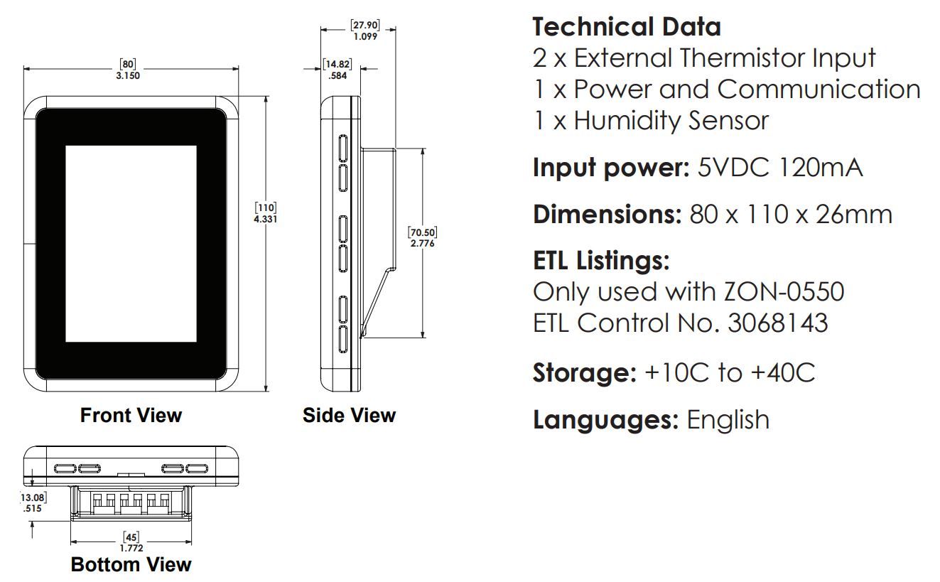 Touch Screen Thermostat - HBX THM-0500