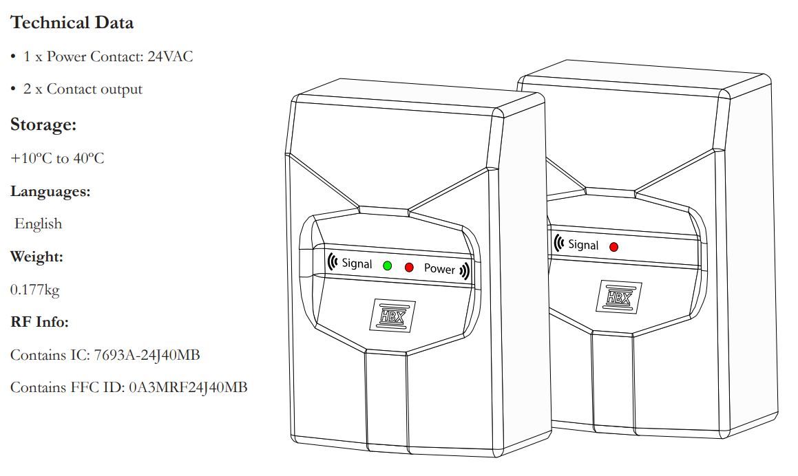 Wireless Outdoor Sensor - HBX WAV-0110